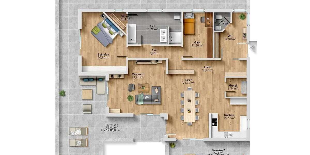 Etagenwohnung Weikersheim - 3.5 Zimmer, 192 m&sup2;, 899.423&euro; | Angebot:25277247