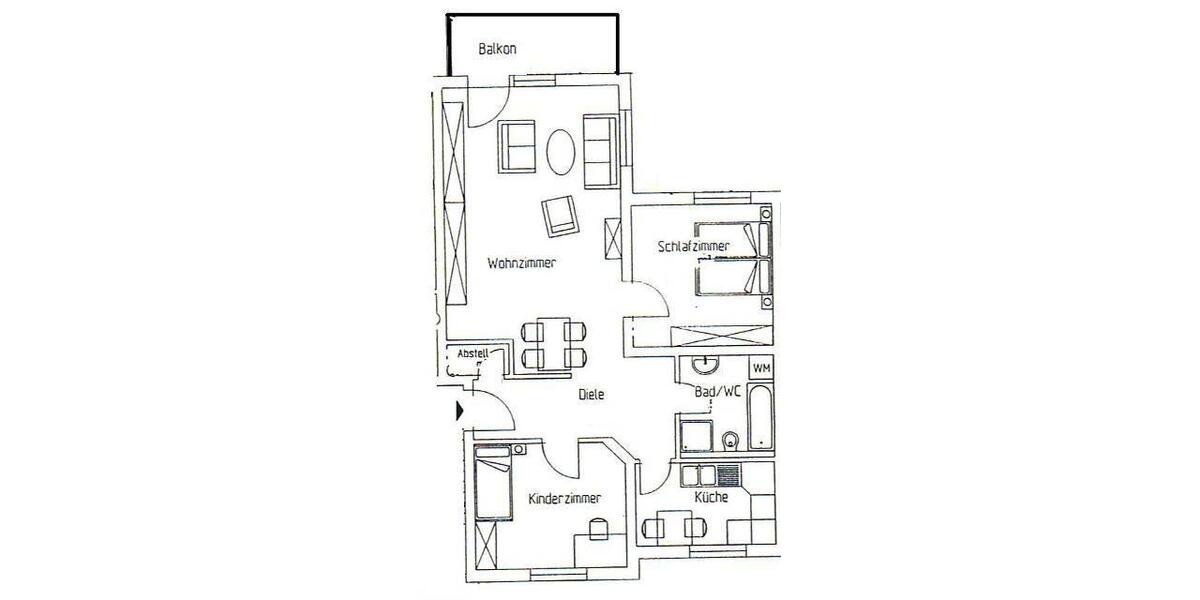 3-Raumwohnung mit Balkon in Geraberg 3 zimmer