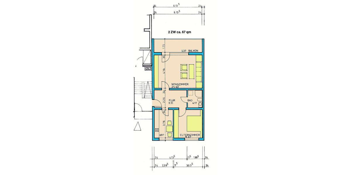 Erdgeschoßwohnung Friedberg - 2 Zimmer, 67 m&sup2;, 153.000&euro; | Angebot:26465193