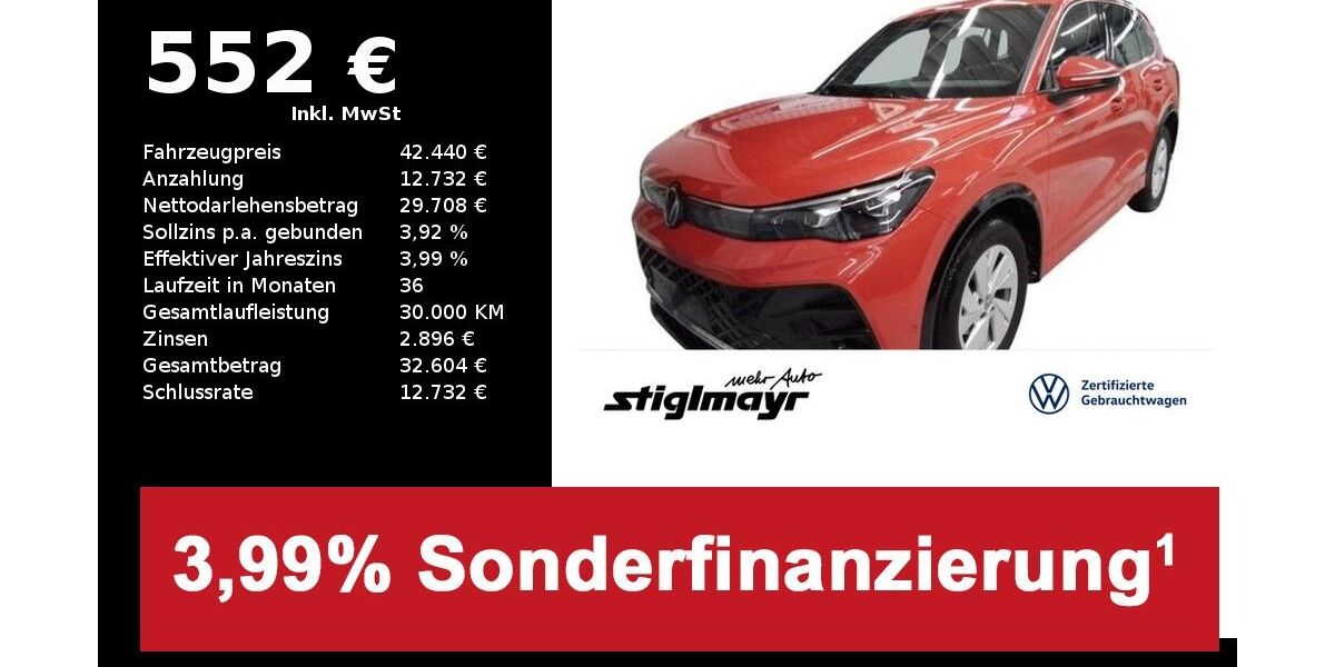 VW Tiguan 13.835 km 42.440 &euro; Pfaffenhofen/Ilm 85276