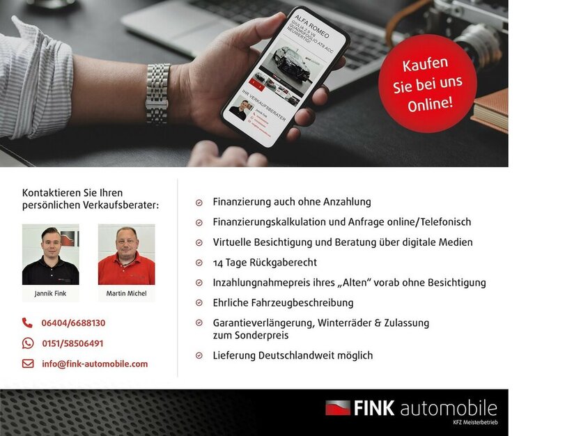 500e Action Carplay Android Automatik 1.Hand