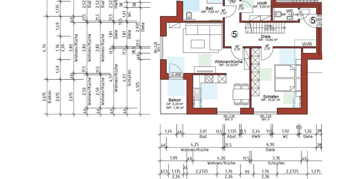 Etagenwohnung Rhauderfehn - 3 Zimmer, 95 m&sup2;, 1.100&euro; | Angebot:26177654