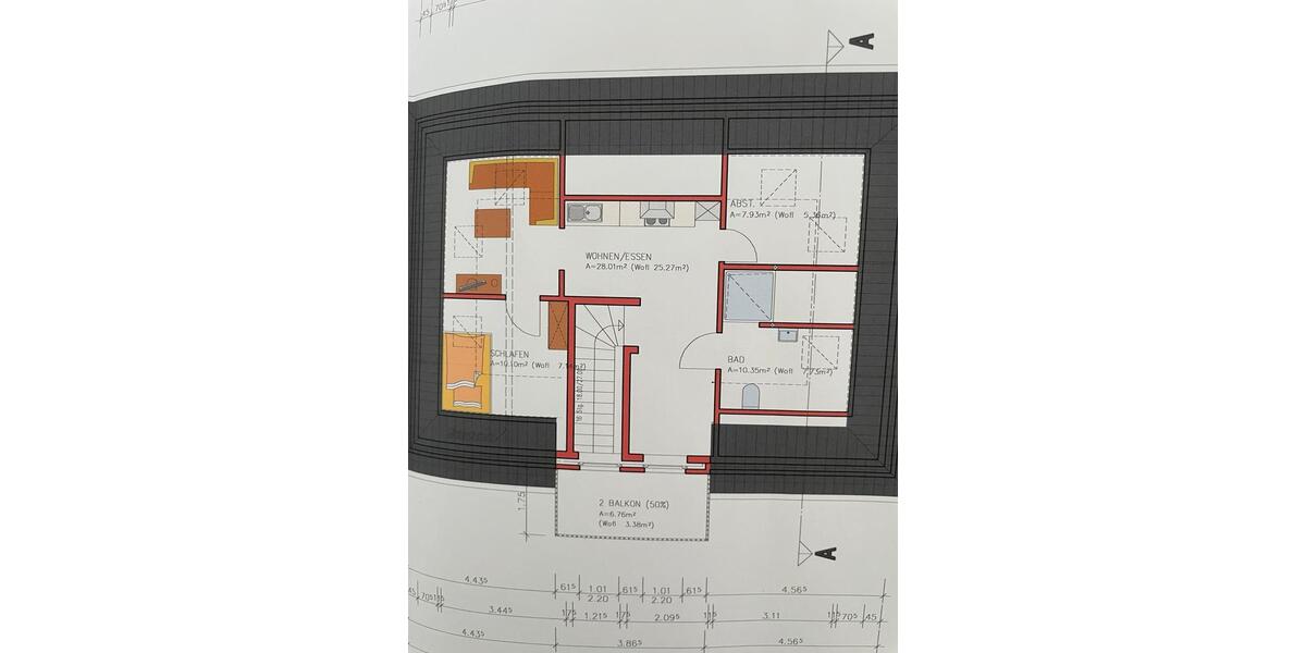 Dachgeschoßwohnung Meppen - 3.5 Zimmer, 90 m&sup2;, 700&euro; | Angebot:26392521
