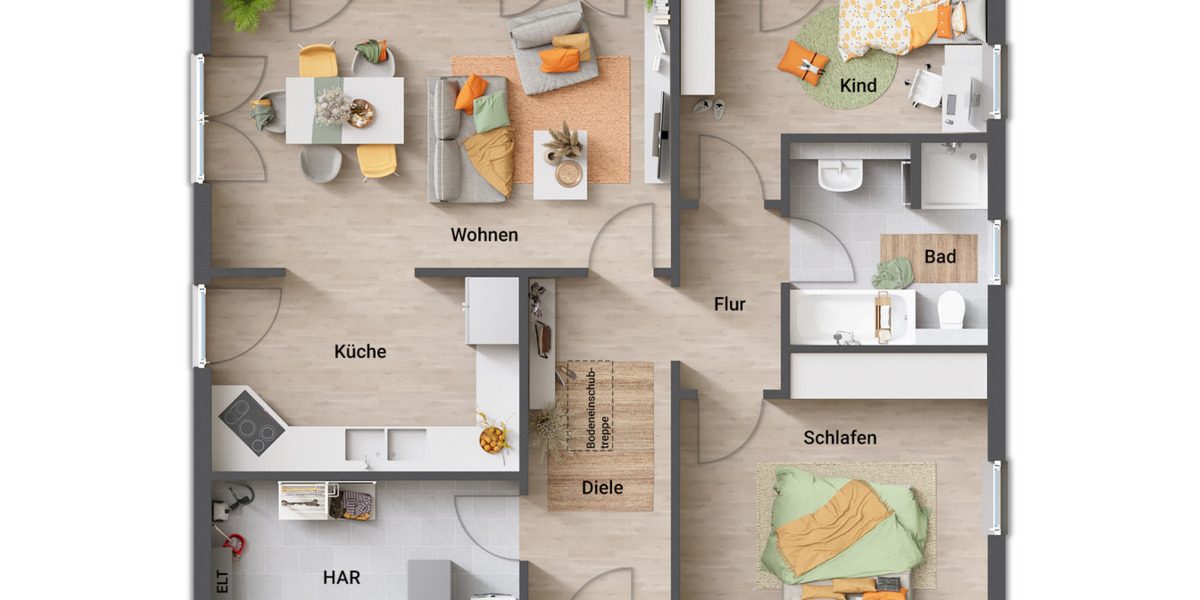Bungalow Frielendorf - 3 Zimmer, 92 m&sup2;, 212.950&euro; | Angebot:8796686