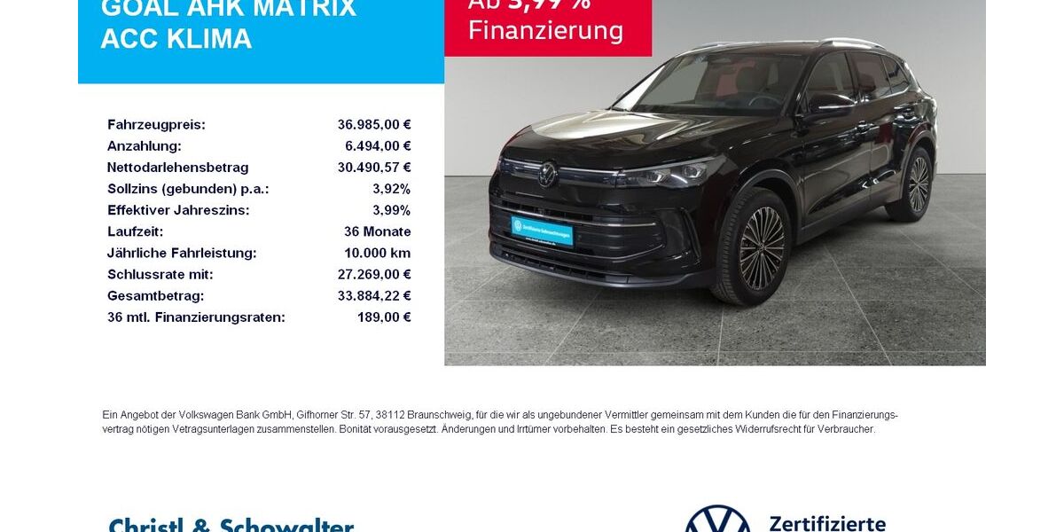 VW Tiguan 16.600 km 36.487 &euro; München 81476