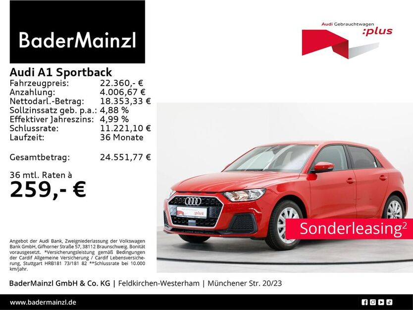 Audi A1 8.300 km 21.420 € Feldkirchen/Westerham 83620