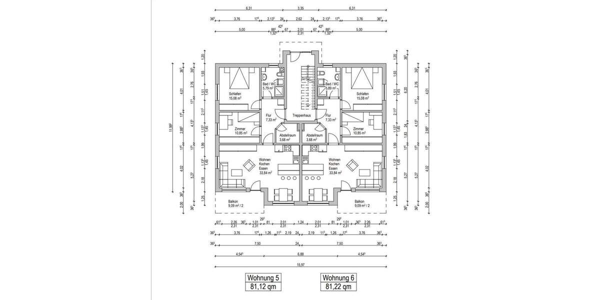 Etagenwohnung Bad Hersfeld - 3 Zimmer, 81 m&sup2;, 280.000&euro; | Angebot:25670594