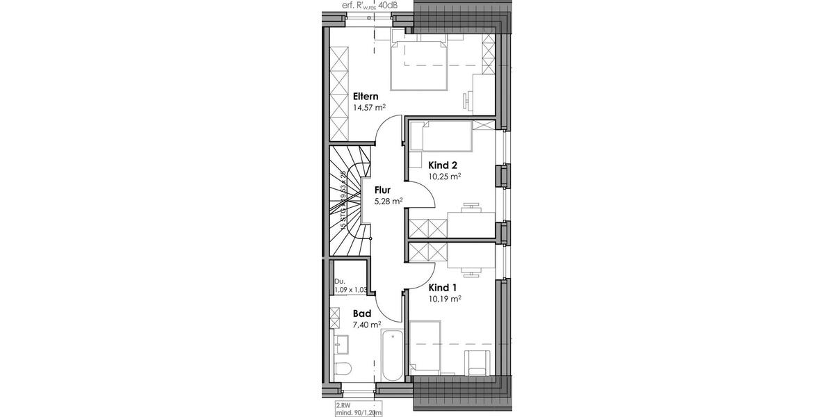 Doppelhaushälfte Bocholt Feldmark - 5 Zimmer, 123 m&sup2;, 1.440&euro; | Angebot:24813574