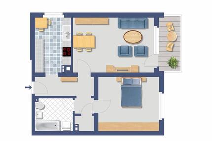 2,5-Zimmer-Wohnung am Niederrhein, inkl. 1 Monat mietfrei 2 zimmer