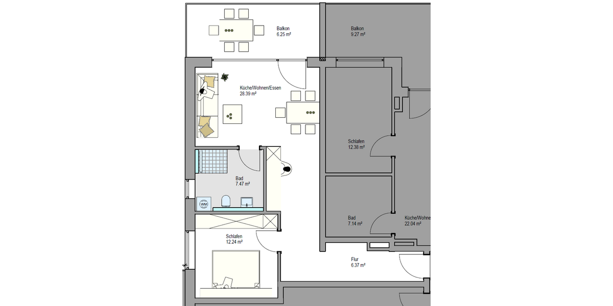Etagenwohnung Friedrichshafen - 2 Zimmer, 60 m&sup2;, 432.900&euro; | Angebot:27126263