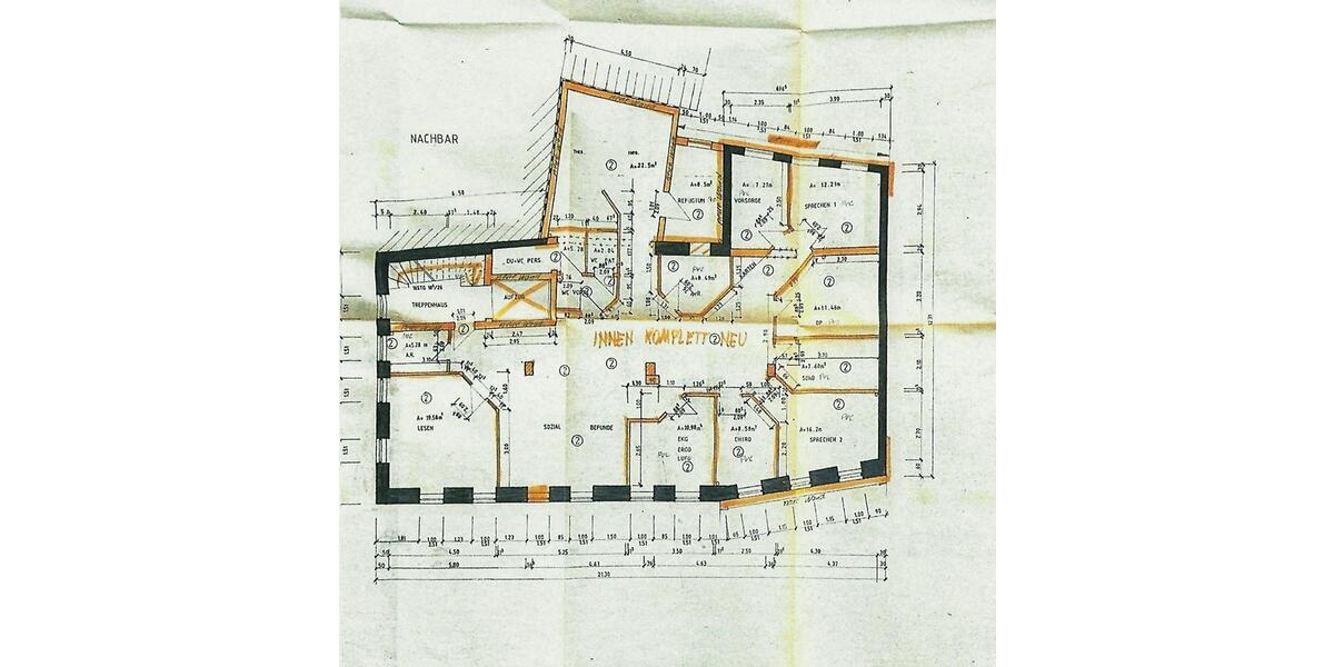 Provisionsfrei zu vermieten: Praxis Büro Gewerbeeinheit 1. Etage mit Aufzug ca. 220 m² im Zentrum Ottweiler Altstadt zimmer