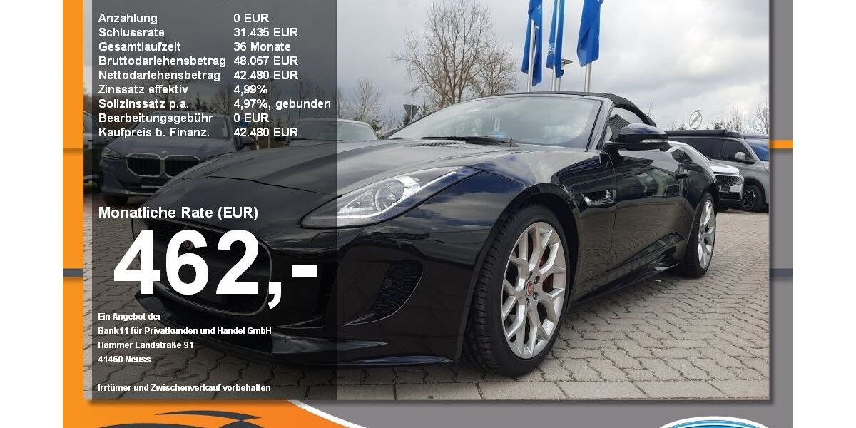 Jaguar F-Type 10.600 km 42.480 &euro; Neustadt / Donau 93333