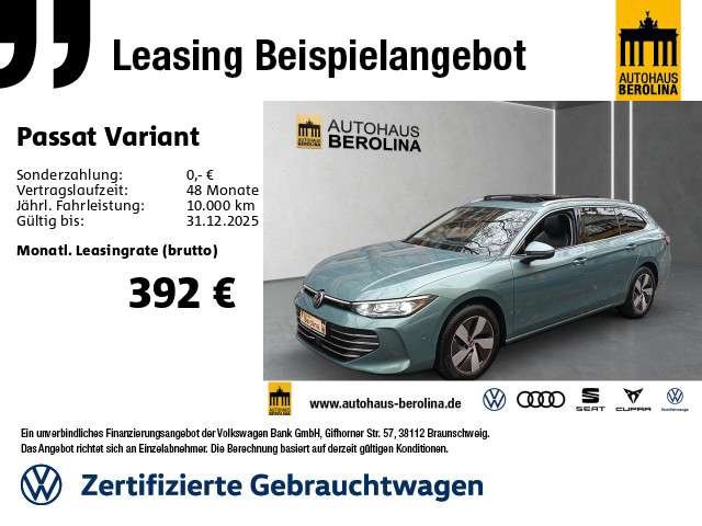 VW Passat Variant 9.052 km 36.444 &euro; Berlin 10709