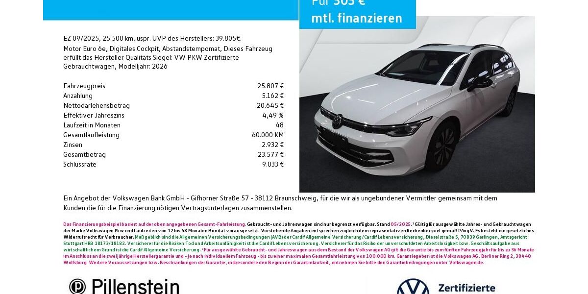 VW Golf 25.500 km 25.807 &euro; Fürth 90762