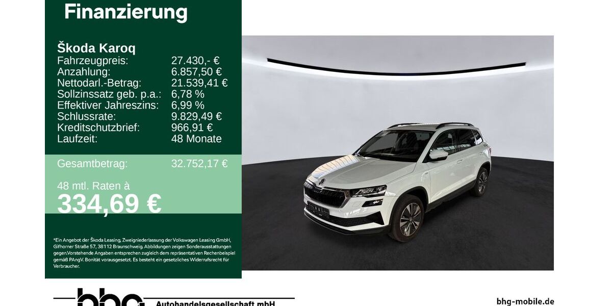 Skoda Karoq 48.700 km 27.430 &euro; Freudenstadt 72250