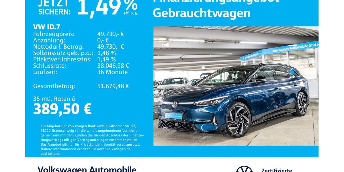 VW ID.7 14.358 km 49.730 &euro; Stuttgart-Wangen 70188