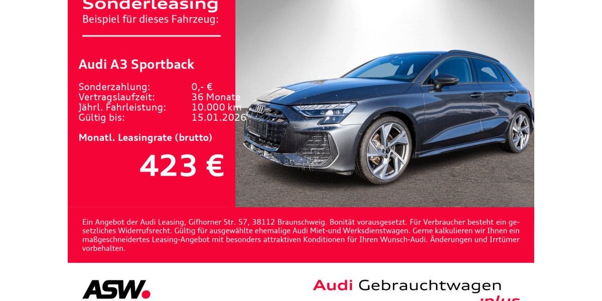 Audi A3 6.600 km 38.490 &euro; Heilbronn 74074