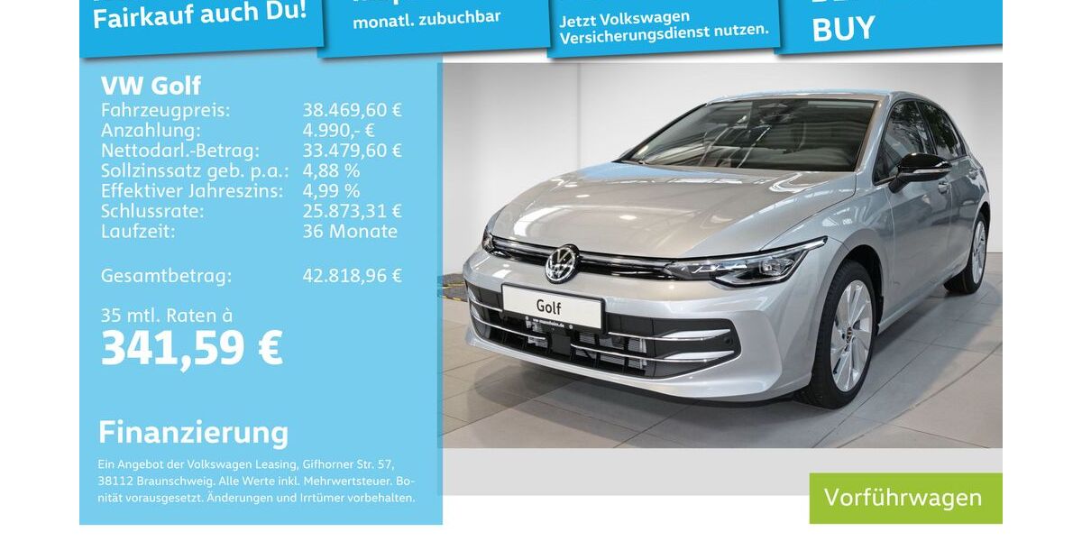 VW Golf 9.900 km 36.990 € Mannheim 68309