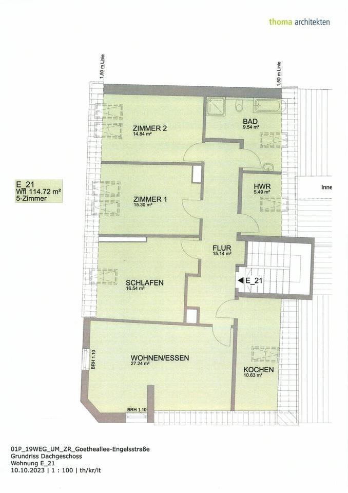 4-Raum-Wohnung im DG zimmer