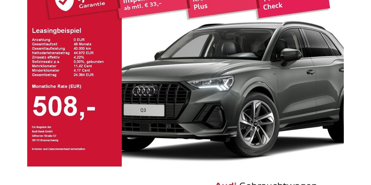 Audi Q3 7.541 km 44.960 &euro; Plattling 94447