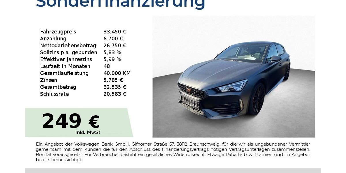 Cupra Leon 10.200 km 33.450 &euro; Schwabach 91126