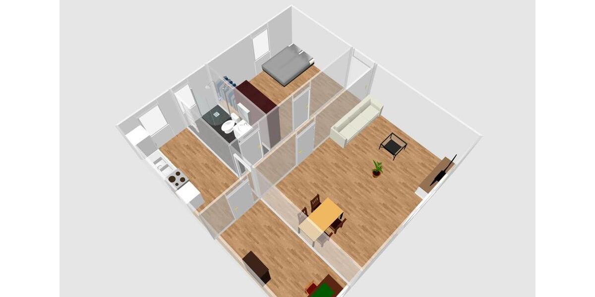 Etagenwohnung Domsühl - 3 Zimmer, 65 m&sup2;, 375&euro; | Angebot:26075540