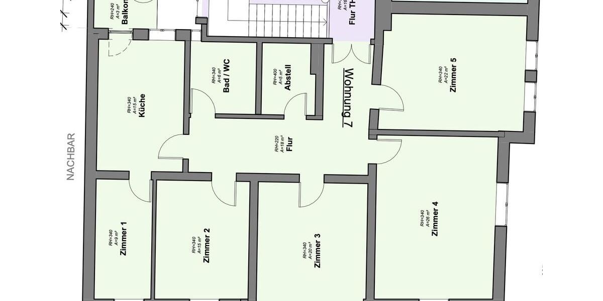 Etagenwohnung Würzburg Dürrbachau - 5 Zimmer, 139 m&sup2;, 1.650&euro; | Angebot:26256084