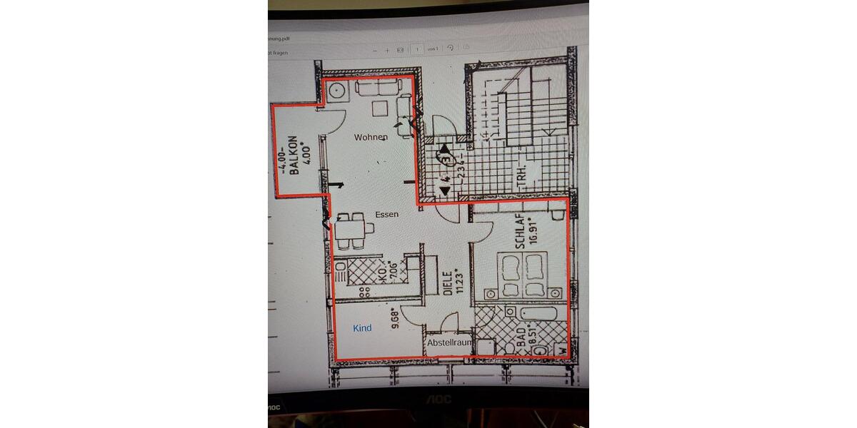 Etagenwohnung Barntrup - 3 Zimmer, 90 m&sup2;, 550&euro; | Angebot:25995684