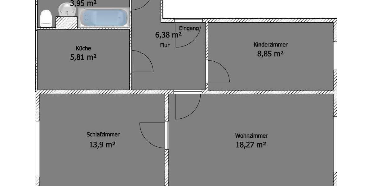 Etagenwohnung Zeithain - 3 Zimmer, 57 m&sup2;, 30.000&euro; | Angebot:25692162