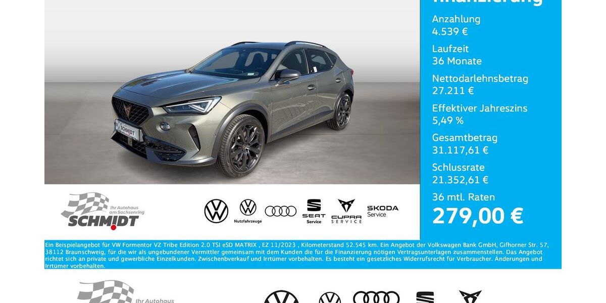 Cupra Formentor 52.545 km 30.975 &euro; Bernsdorf 09337