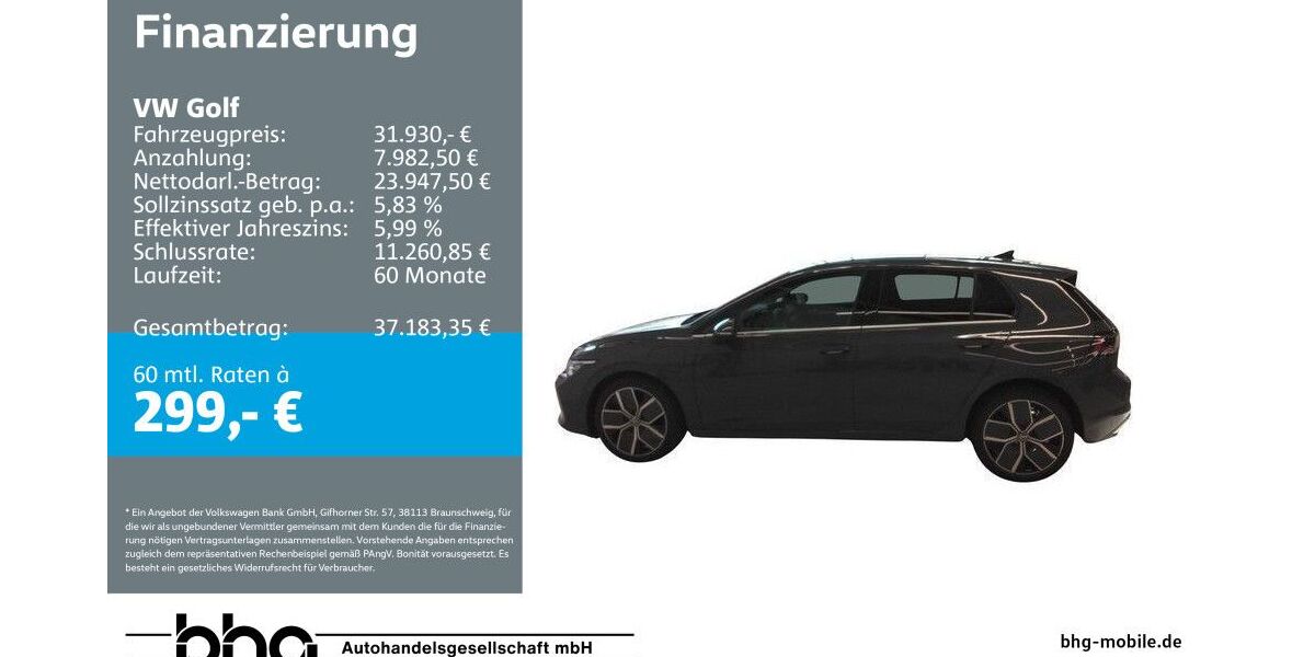 VW Golf 21.843 km 31.930 &euro; Durmersheim 76448