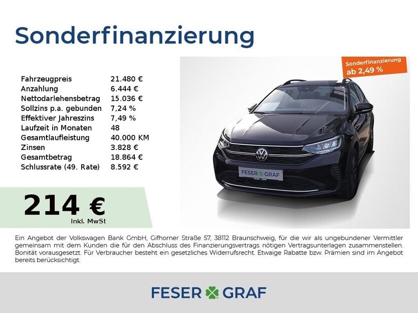 VW Taigo 13.614 km 21.180 € Fürth 90763