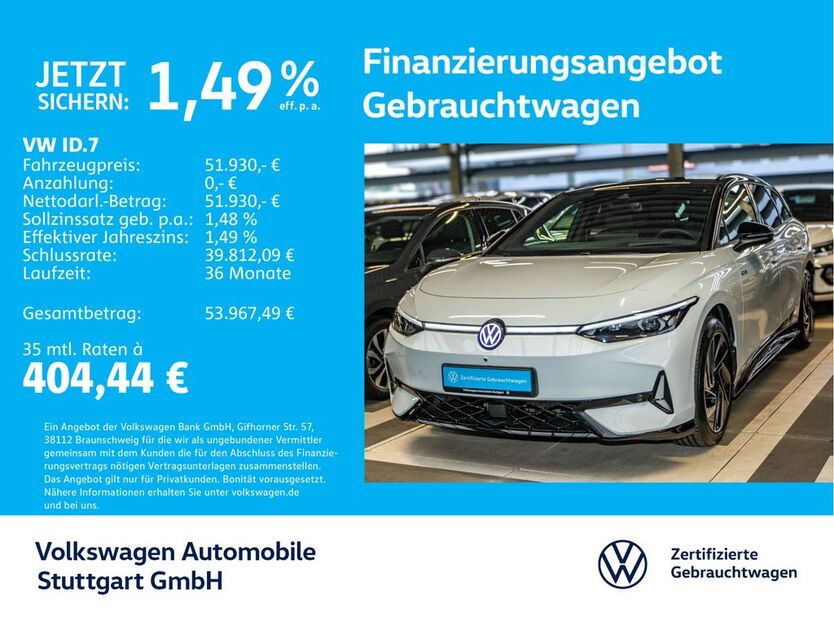 VW ID.7 3.927 km 51.930 € Stuttgart-Feuerbach 70469