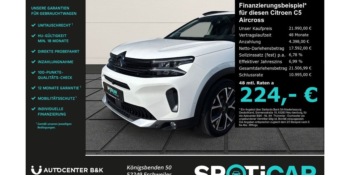 Citroen C5 Aircross 65.040 km 21.990 &euro; Eschweiler 52249