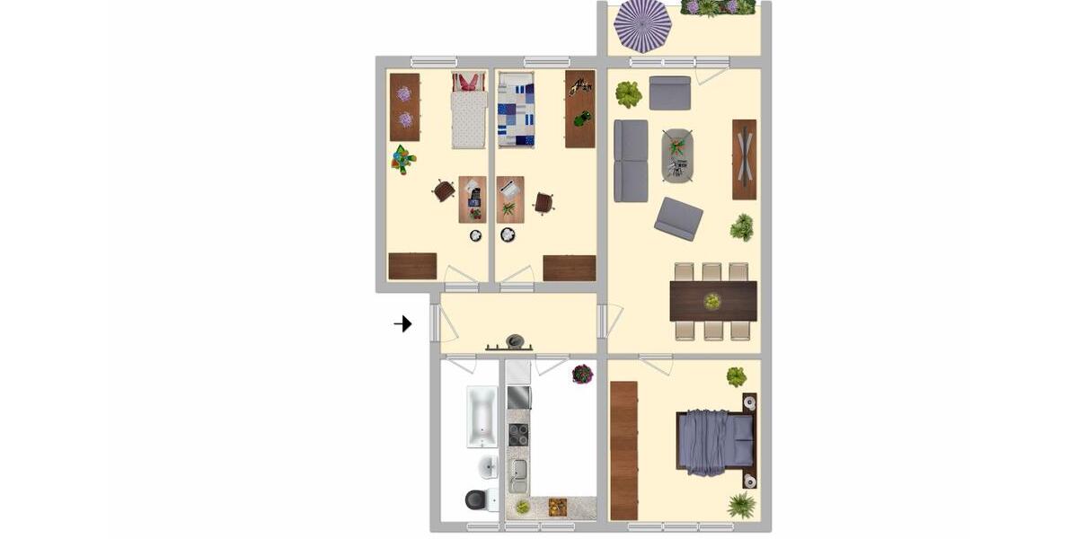 Etagenwohnung Hermsdorf - 4 Zimmer, 70 m&sup2;, 390&euro; | Angebot:25852274