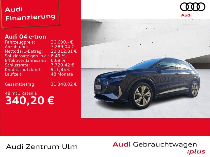 Audi Q4 e-tron 31.159 km 26.690 € Ulm 89073