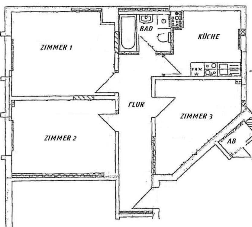 geeignet für 2er-WG - 2,5-Zi-DG-Whg - Laminat, Badewanne 2.5 zimmer