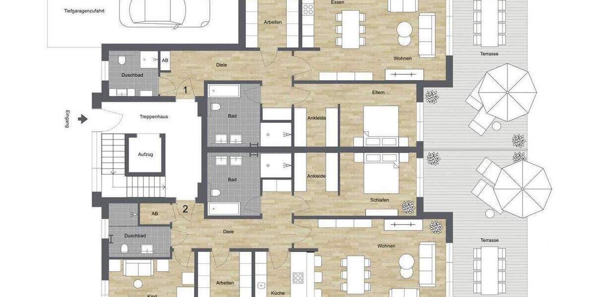 Etagenwohnung Bielefeld Hoberge-Uerentrup - 4 Zimmer, 101 m&sup2;, 497.500&euro; | Angebot:24907198