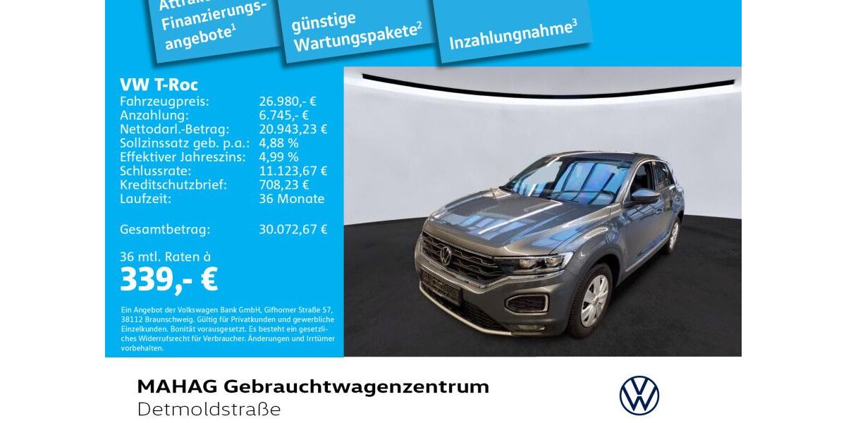 VW T-Roc 71.335 km 26.980 &euro; München 80935