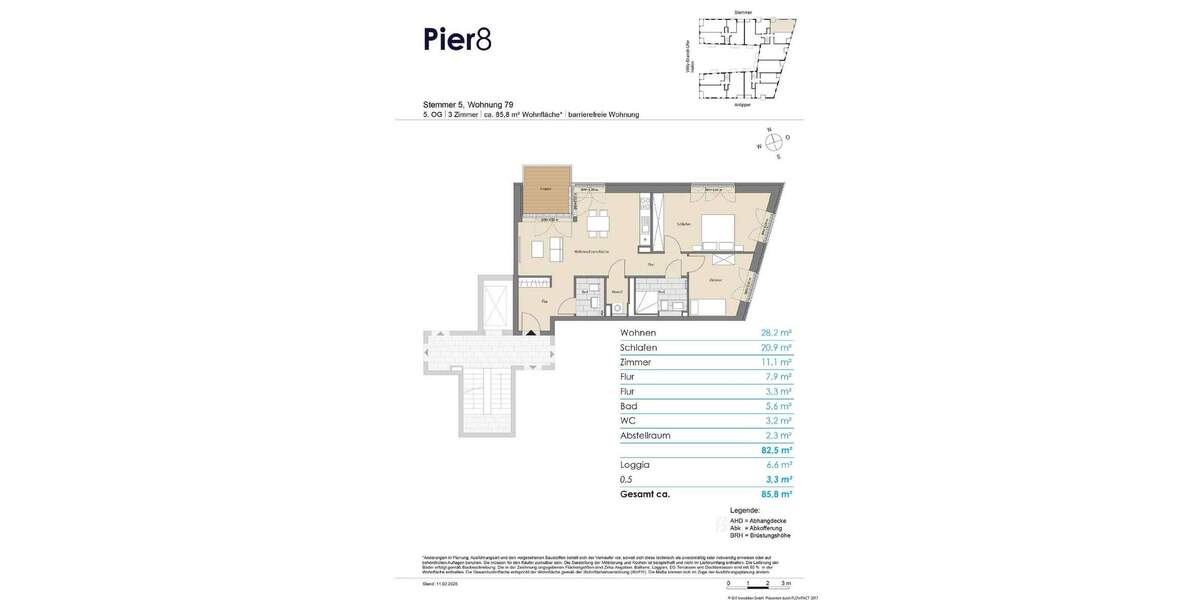 Etagenwohnung Kiel Gaarden-Ost - 3 Zimmer, 85 m&sup2;, 459.300&euro; | Angebot:23939019