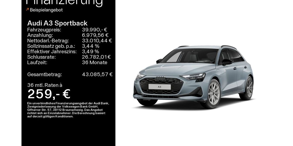 Audi A3 6.489 km 39.990 &euro; Bad Kissingen 97688