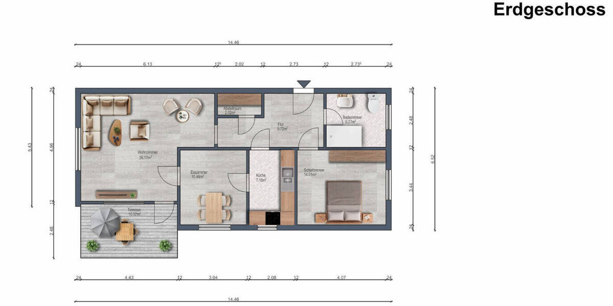 Etagenwohnung Fulda Ziehers-Süd - 3 Zimmer, 81 m&sup2;, 289.000&euro; | Angebot:26723953