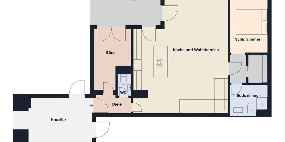 Etagenwohnung Hürth Efferen - 3 Zimmer, 76 m&sup2;, 320.000&euro; | Angebot:24757398