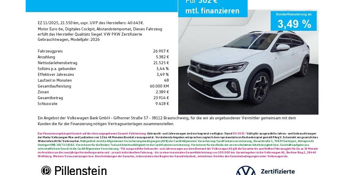 VW Taigo 21.850 km 26.907 &euro; Fürth 90762