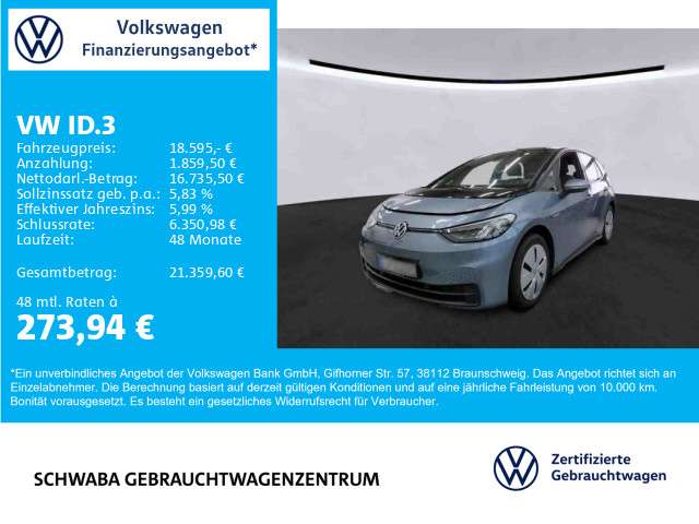 VW ID.3 19.800 km 18.595 € Gersthofen 86368