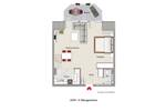 Etagenwohnung Aachen Richterich - 2 Zimmer, 45 m&sup2;, 199.000&euro; | Angebot:26192231