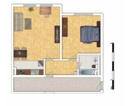 Etagenwohnung Würzburg Heuchelhof - 2 Zimmer, 60 m&sup2;, 210.000&euro; | Angebot:27297027