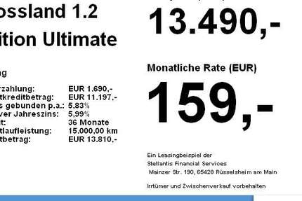 Opel Crossland 39.885 km 13.490 &euro; Dachau 85221