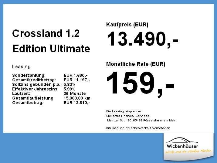 Opel Crossland 39.885 km 13.490 &euro; Dachau 85221