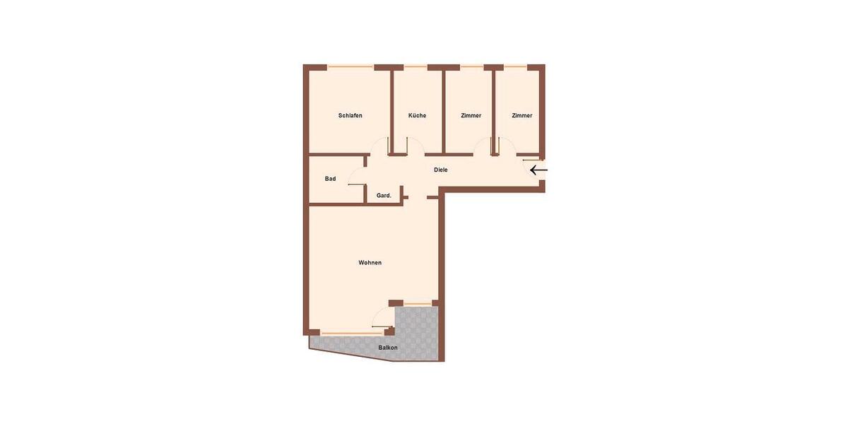 Etagenwohnung Weener - 4 Zimmer, 81 m&sup2;, 1.000&euro; | Angebot:25416272